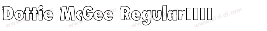 Dottie McGee Regular字体转换